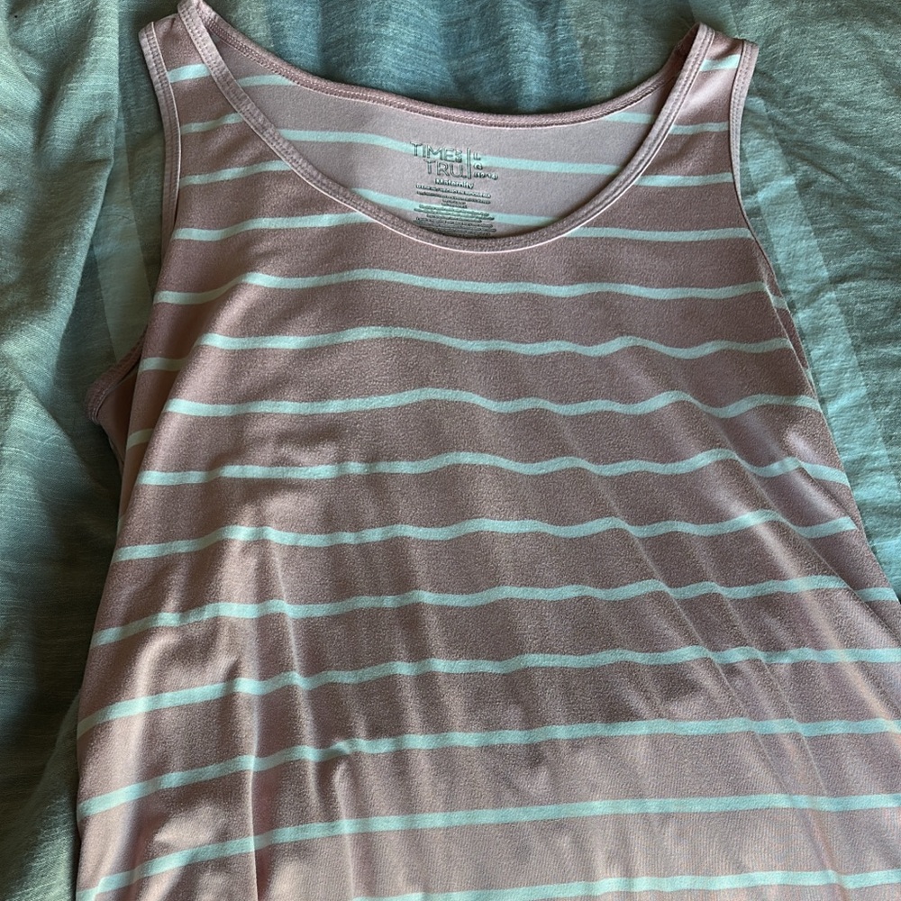 Striped Pink and White Bedding Set